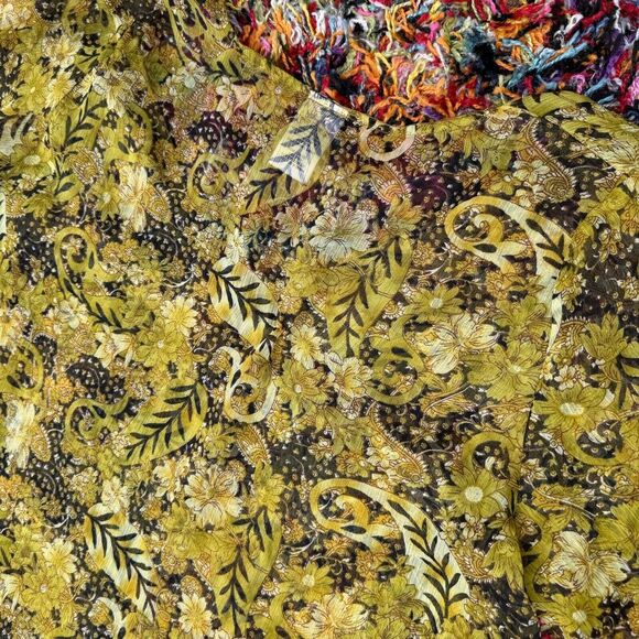 Ingear Resort Women Bikini Swimsuit Cover Up Top Sheer Yellow One Size Vacation - Picture 4 of 9